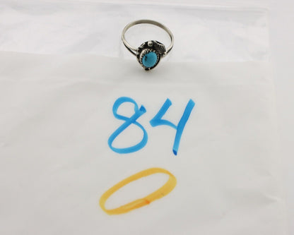 Navajo Ring 925 Silver Turquoise Artist Signed SkyStone Creations C.80's