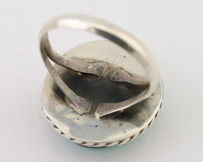 Navajo Handmade Ring 925 Silver Turquoise Native American Artist C.80's
