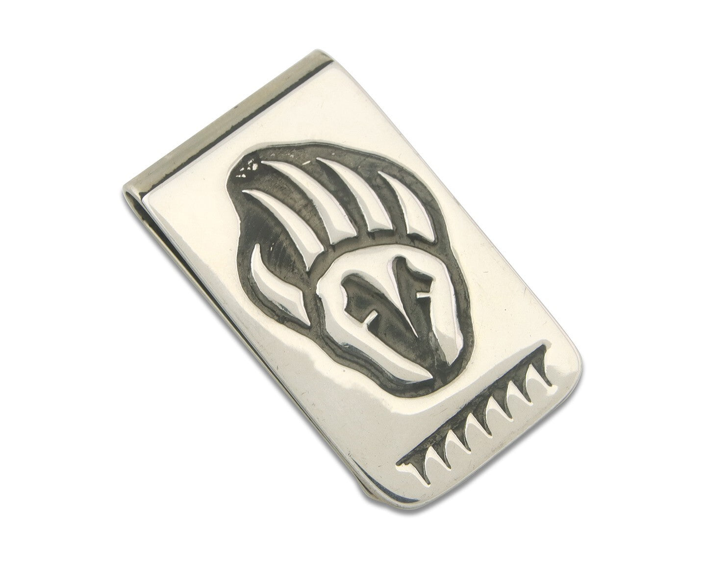 Navajo Money Clip 925 Silver & 999 Nickle Animal Claw Native Artist C.80's