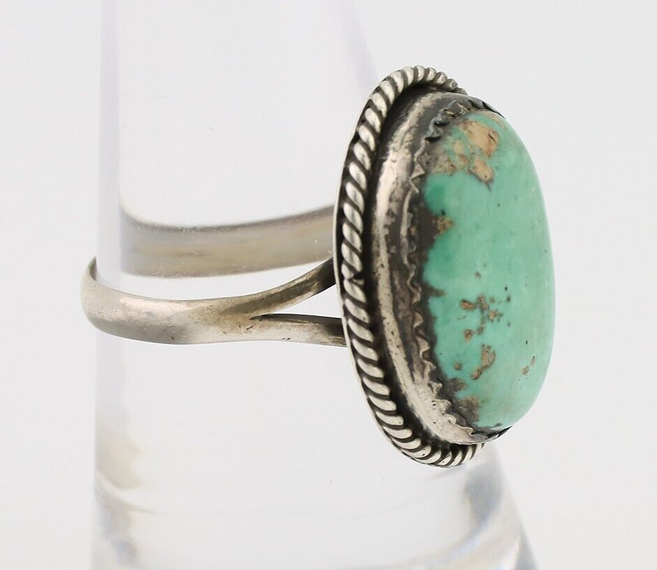 Navajo Handmade Ring 925 Silver Turquoise Native American Artist C.80's