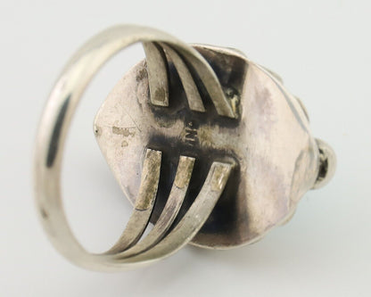 Navajo Ring 925 Silver Sleeping Beauty Turquoise Native Artist C.80's