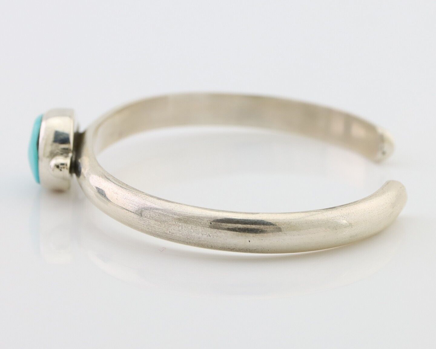 Navajo Cuff Bracelet 925 Silver Natural Blue Turquoise Native American C.80's