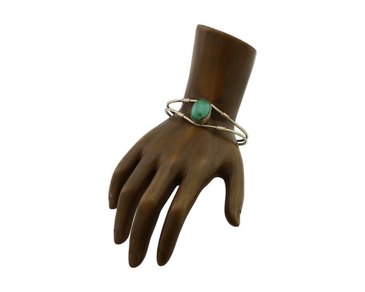 Navajo Bracelet 925 Silver Natural Blue Turquoise Native American C.80's