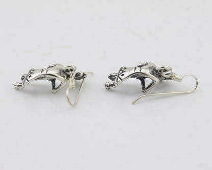 Navajo Kokopelli Dangle Earrings 925 Silver Native American Artist C.80's