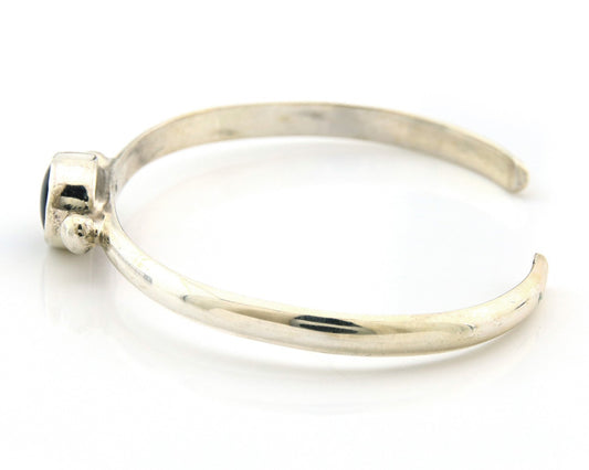 Navajo Cuff Bracelet Sterling Silver Natural Mined MOP Native Artist