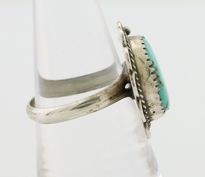 Navajo Handmade Ring 925 Silver Kingman Turquoise Native American Artist C.80's