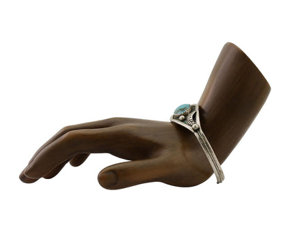 Navajo Handmade Bracelet 925 Silver Arizona Turquoise Native American C.80's