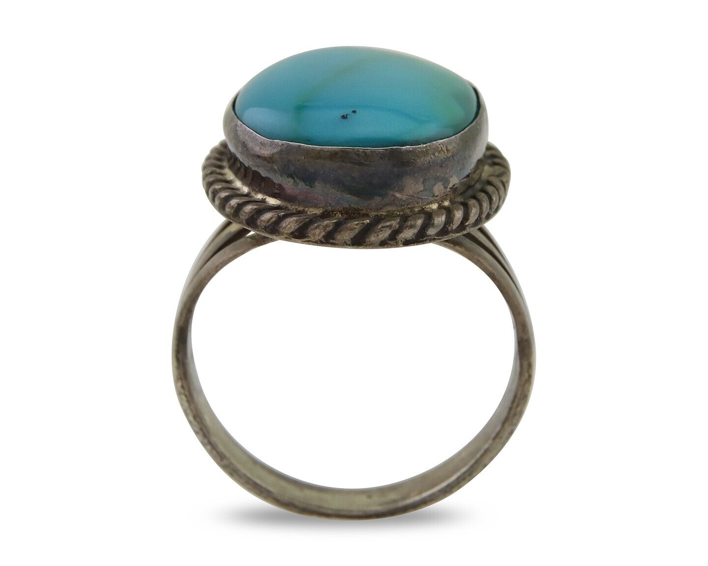 Navajo Handmade Ring 925 Silver Turquoise Native American Artist C.80's