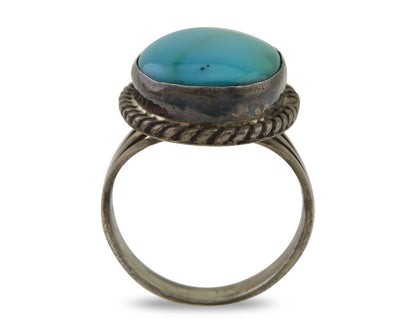 Navajo Handmade Ring 925 Silver Turquoise Native American Artist C.80's