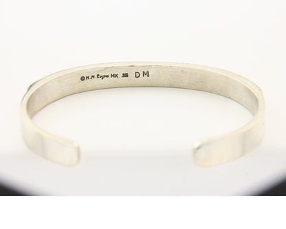 Navajo Bracelet 925 Silver & 14k Gold Signed MM Rogers C.80's