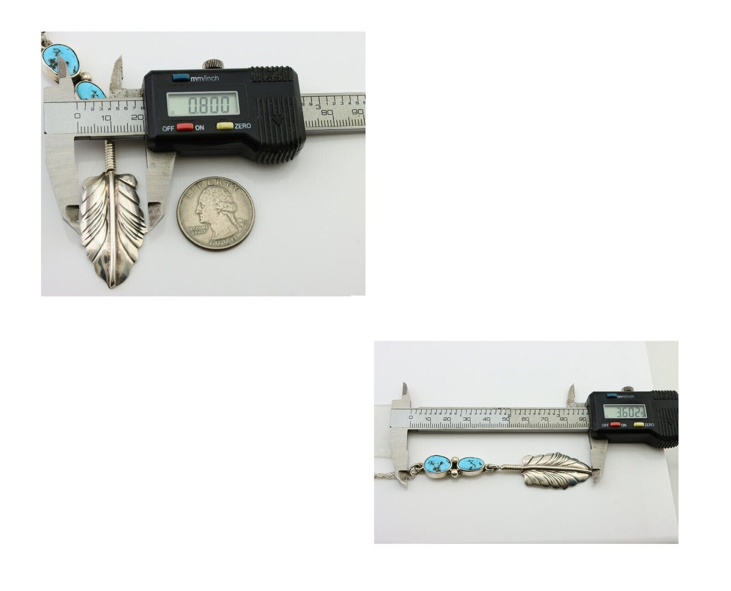 Navajo Turquoise Necklace 925 Silver Artist Signed M Montoya C.80's