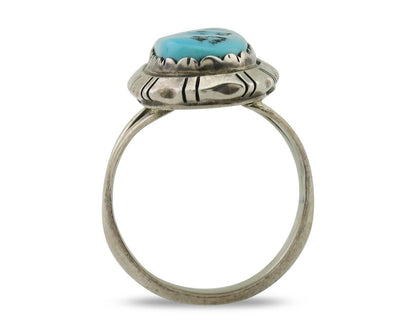 Navajo Ring 925 Silver Sleeping Beauty Turquoise Ben Boyd C.80's