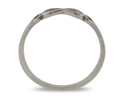 Infinity Heart Promise Ring 925 Solid Silver Size 7.0