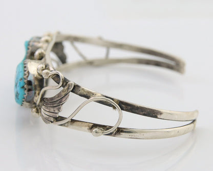Navajo Bracelet 925 Silver Sleeping Beauty Turquoise Native American C.80's
