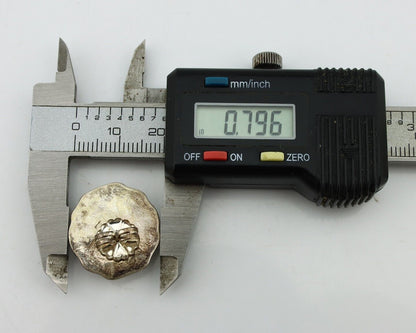 Navajo Handmade Earrings 925 Silver Pink Mussel Native American Artist C.80's