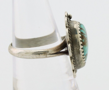 Navajo Handmade Ring 925 Silver Kingman Turquoise Native American Artist C.80's