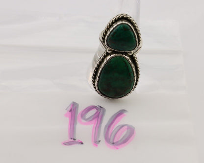 Navajo Handmade Ring 925 Silver Natural Tuquoise Artist Signed B Yazzie C.80's