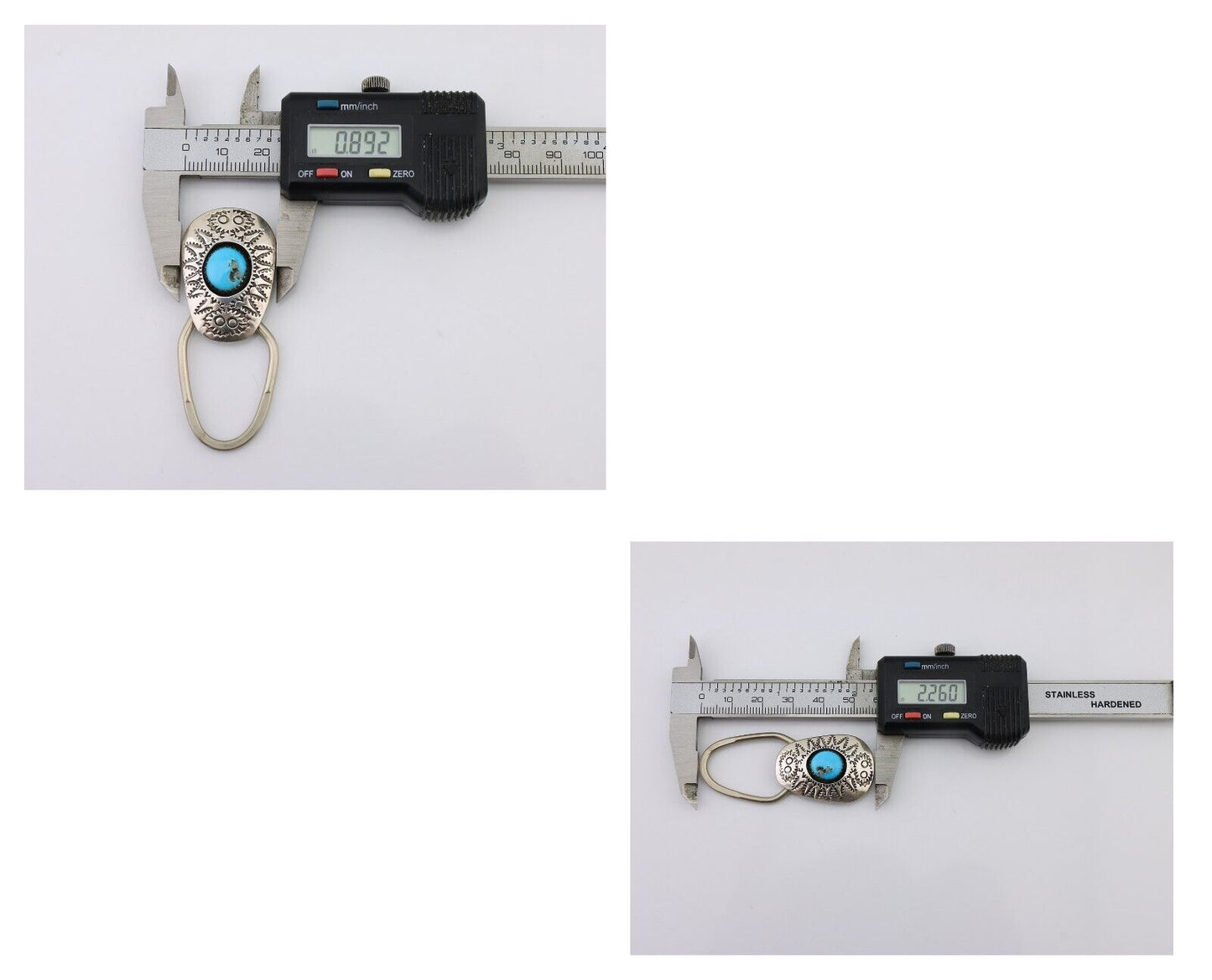 Navajo Key Chain .925 Silver Hand Stamped Native Artist C.80s