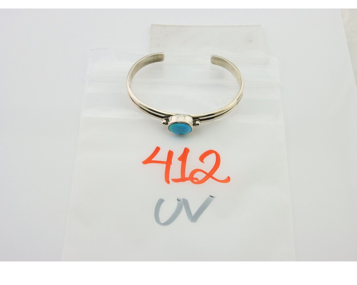 Navajo Bracelet 925 Silver Turquoise Cuff Native American Artist C.80's