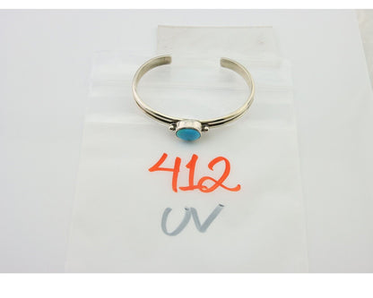 Navajo Bracelet 925 Silver Turquoise Cuff Native American Artist C.80's