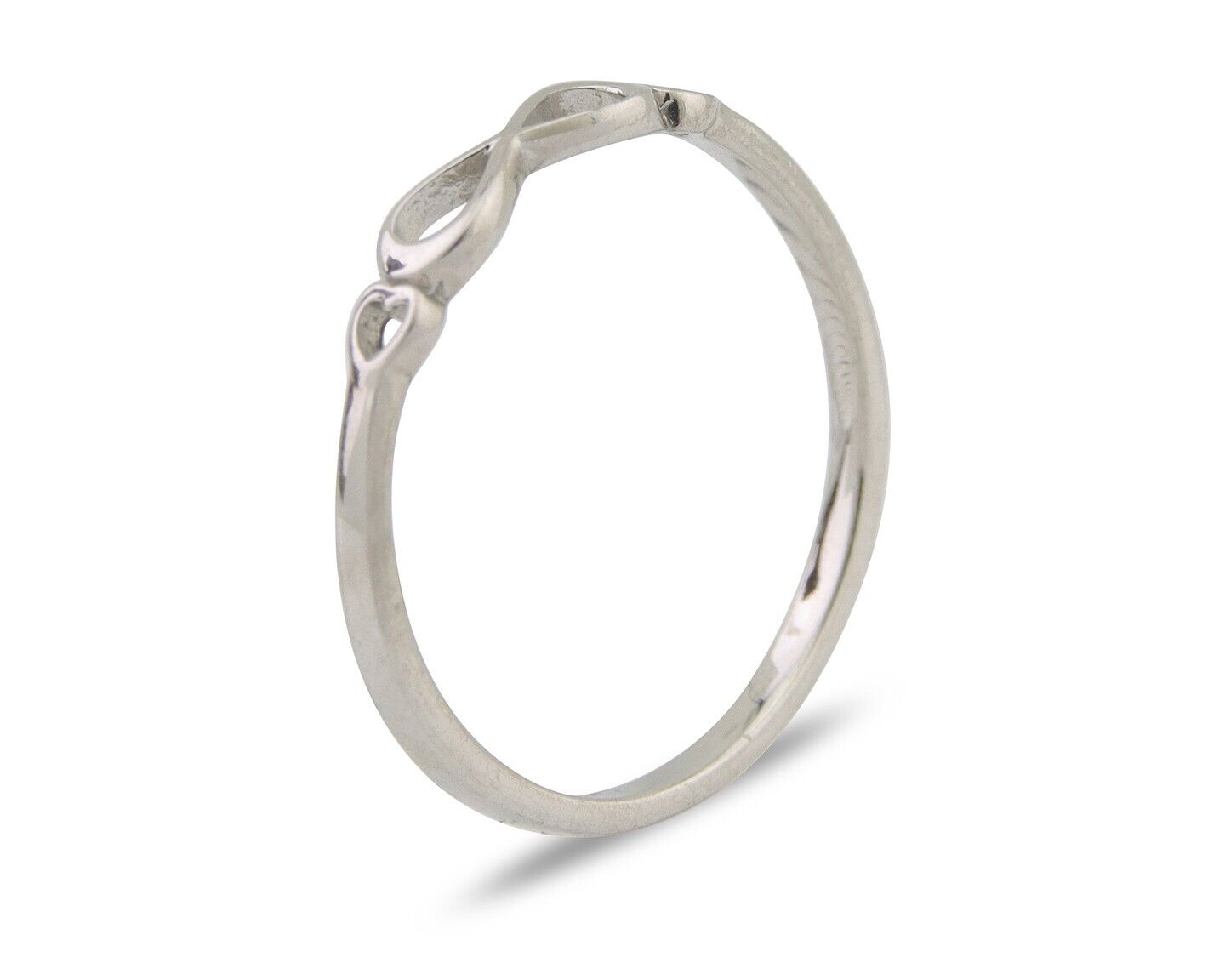 Infinity Heart Promise Ring 925 Solid Silver Size 7.25