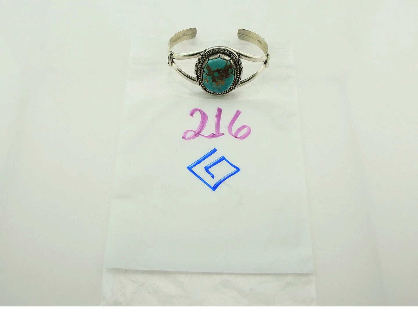 Navajo Cuff Bracelet Sterling Silver Turquoise Handmade Vintage Signed Sunrise