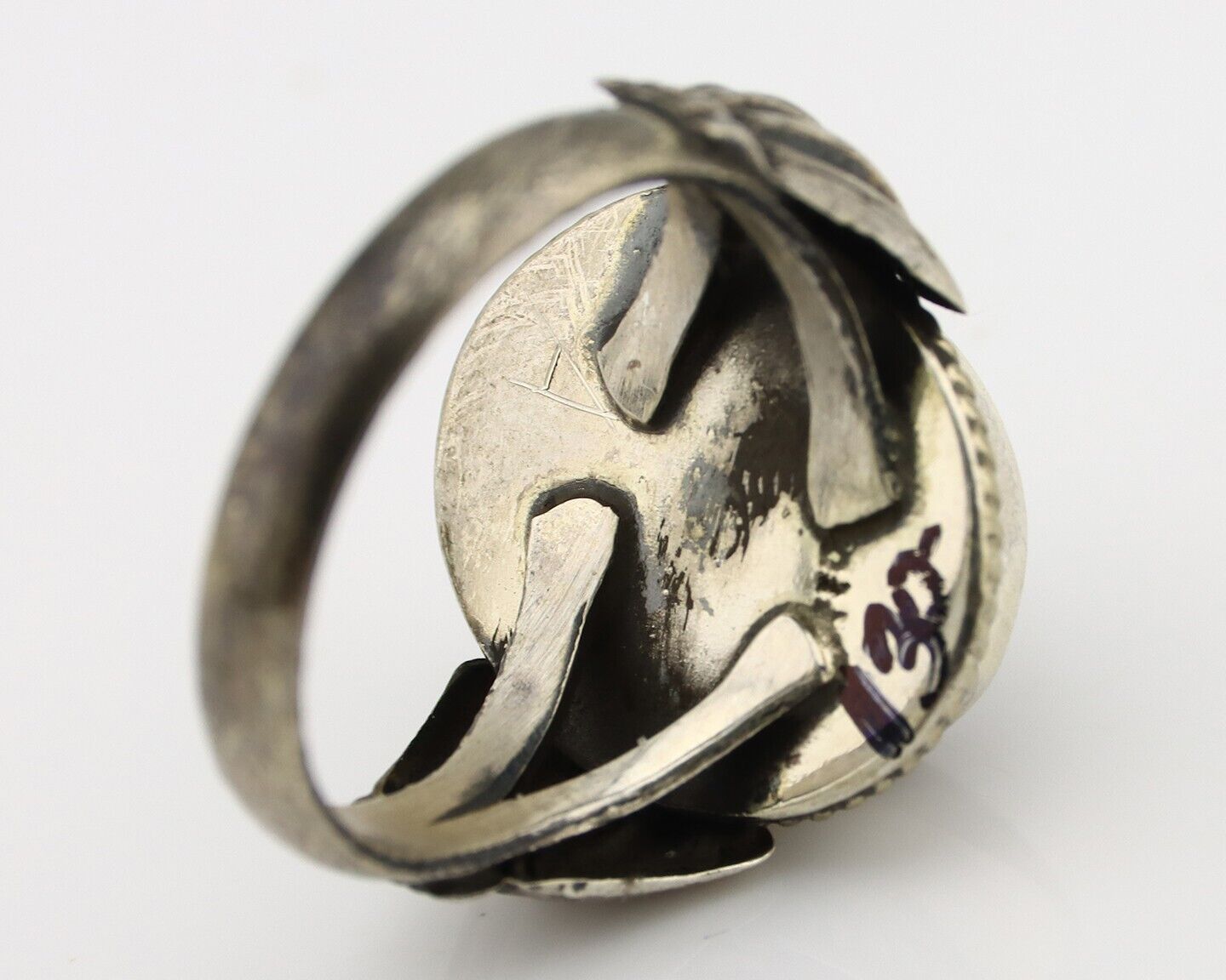 Navajo Handmade Ring 925 Silver Natural High Grade Fire Opal Native Artist C.80s