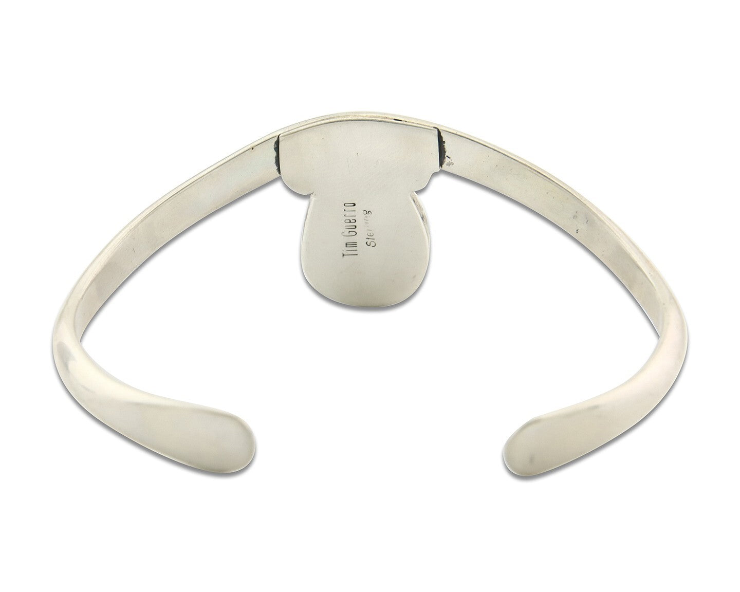 Vintage Navajo Bracelet 925 Silver Turquoise Handmade Signed Tim Guerro