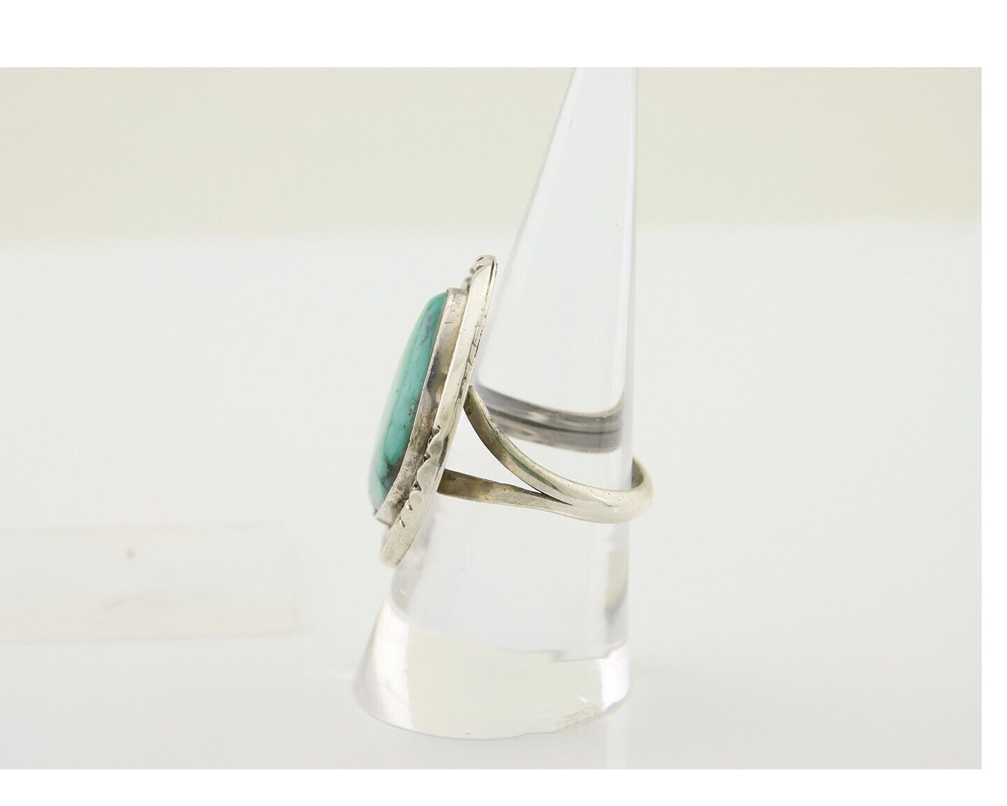 Navajo Handmade Ring 925 Silver Turquoise Native Artist C.80's
