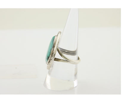 Navajo Handmade Ring 925 Silver Turquoise Native Artist C.80's