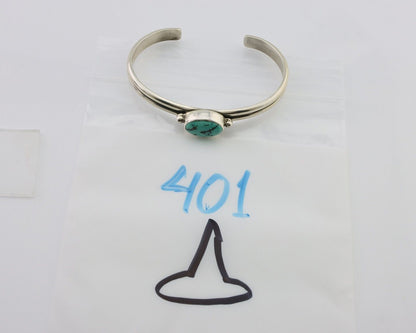 Navajo Cuff Bracelet 925 Silver Natural Blue Turquoise Native American C.80's