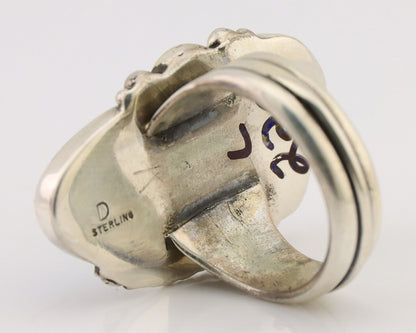 Navajo Handmade Ring 925 Silver Natural Tuquoise Artist Signed D Zachary C.80's