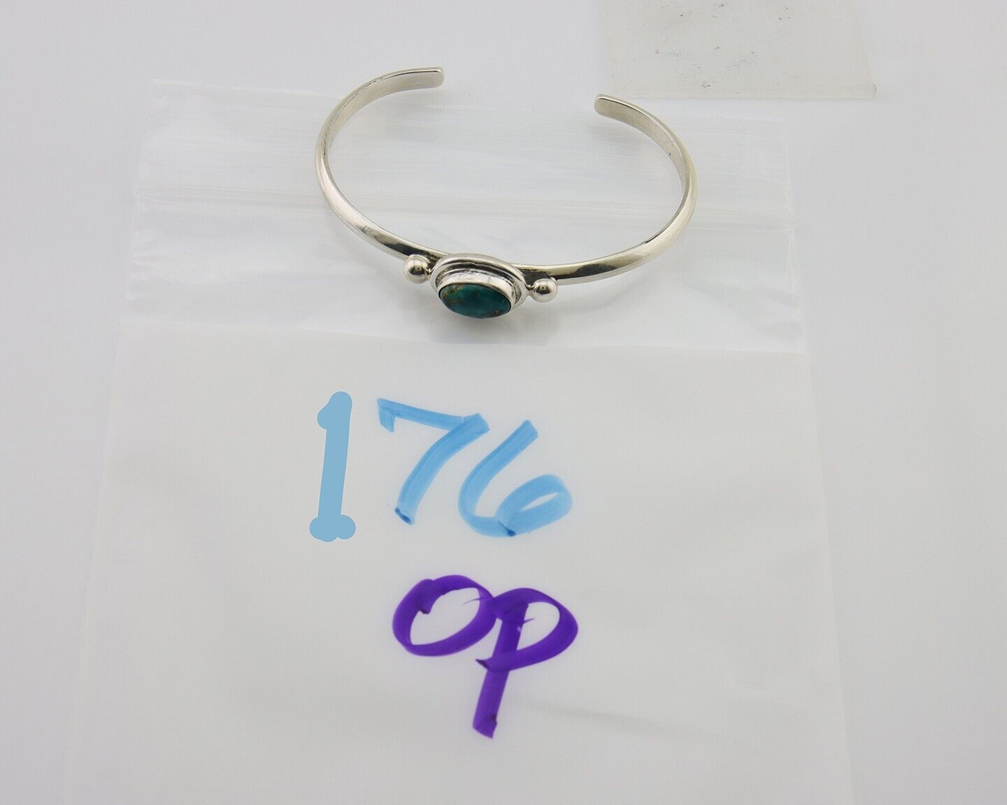 Navajo Kingman Turquoise Bracelet 925 Silver Artist Native American C.80's