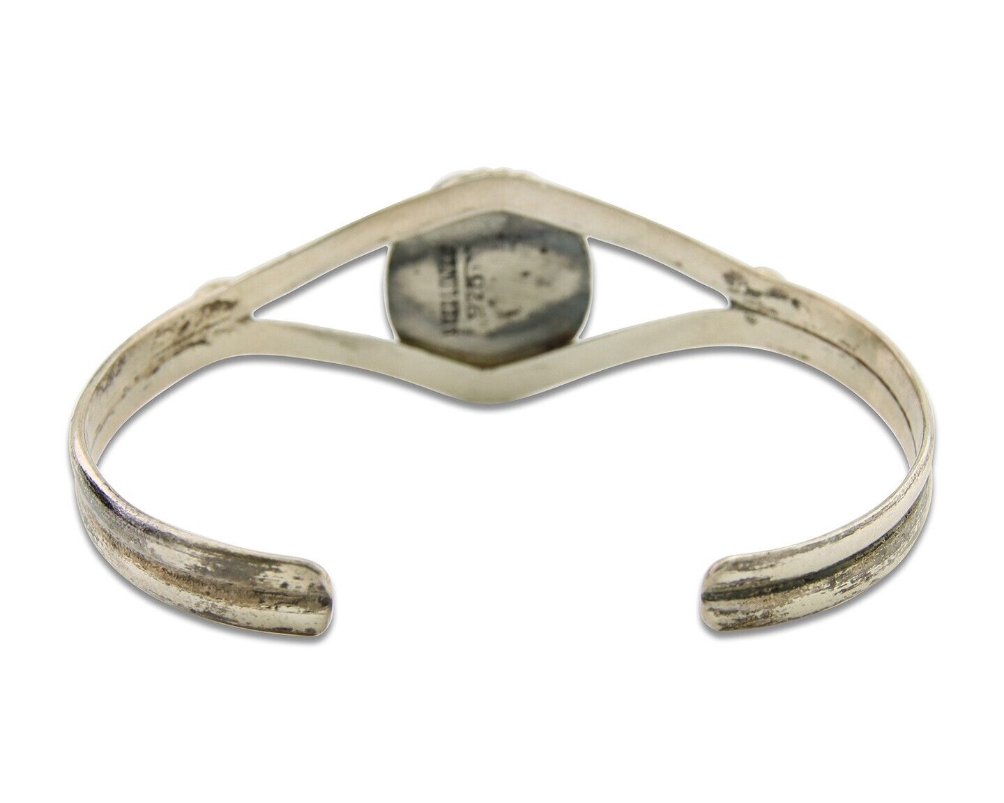 Navajo Cuff Bracelet 925 Silver Turquoise Native American Artist Handmade C.80's