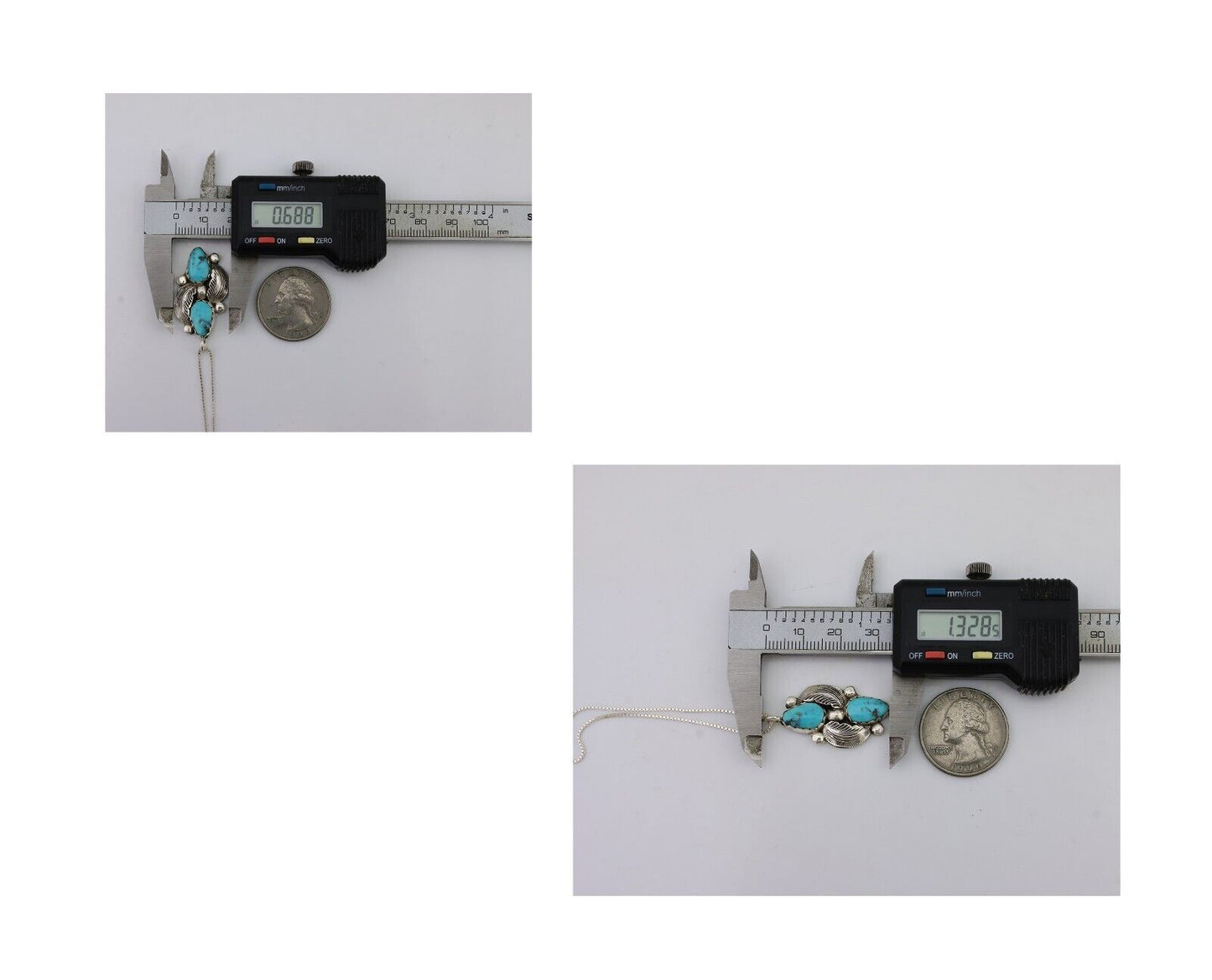 Navajo Turquoise Handmade Necklace 925 Silver Signed Simplicio C.80s