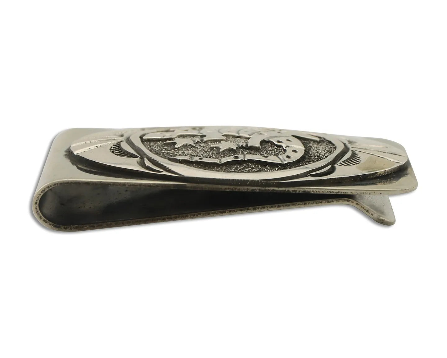Navajo Lizard Money Clip .925 Silver & .999 Nickle Signed Gibson Gene C.80's
