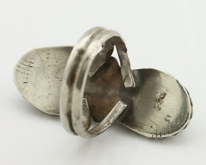 Navajo Ring 925 Silver Natural Blue Turquoise Native American Artist C.80's