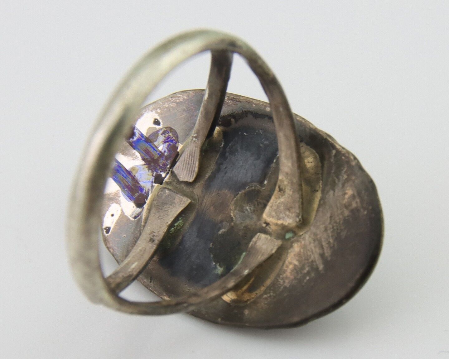Navajo Handmade Ring 925 Silver Natural Turquoise Native Artist C.80's