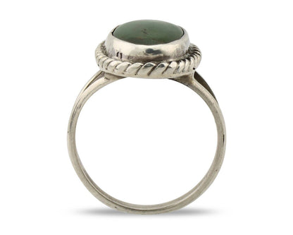 Navajo Ring 925 Silver Kingman Turquoise Native American Artist C.80's