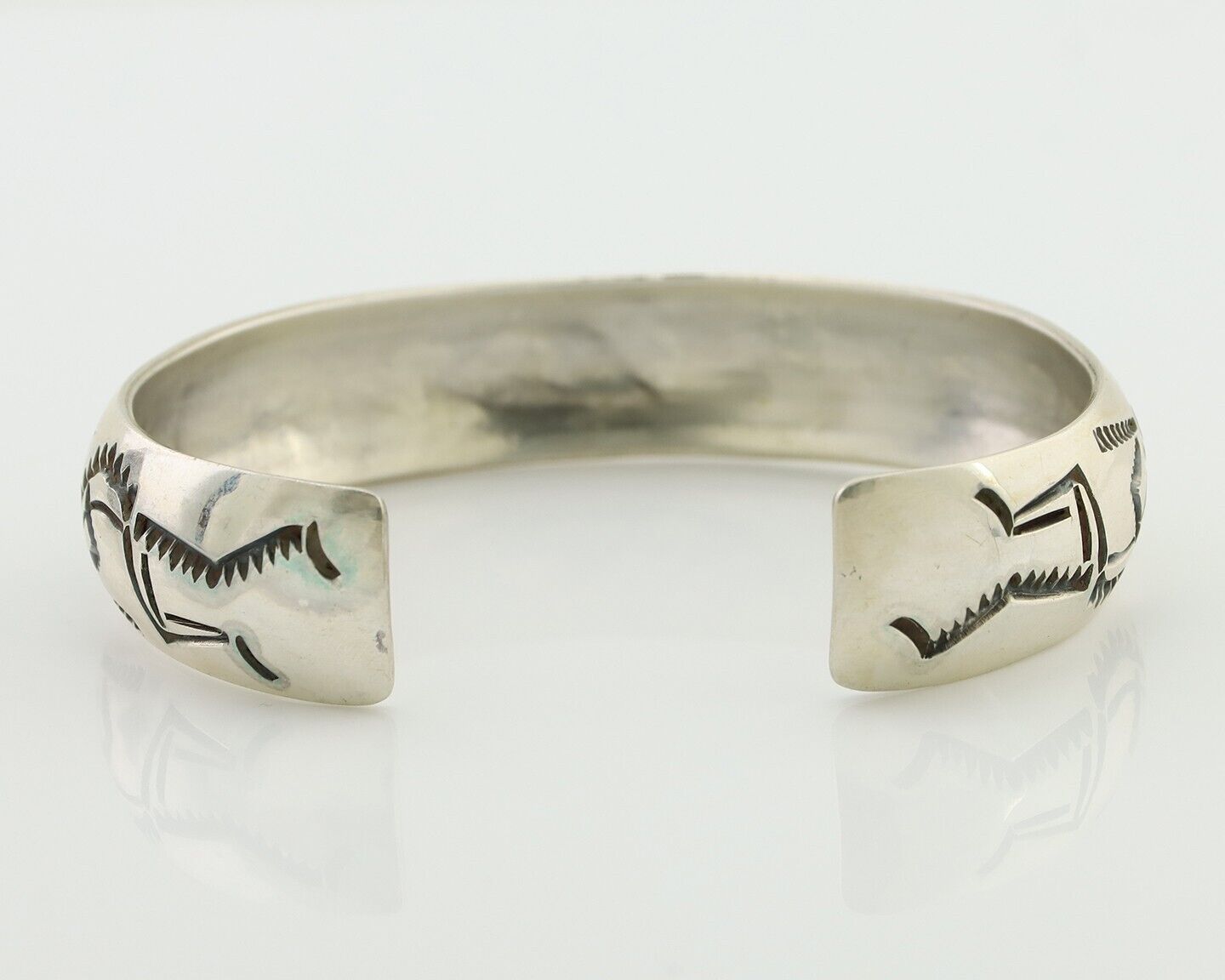 Navajo Inlay Bracelet 925 Silver Turquoise & Coral Signed Stanely Bain C.80's