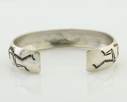 Navajo Inlay Bracelet 925 Silver Turquoise & Coral Signed Stanely Bain C.80's