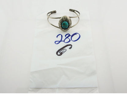 Navajo Cuff Bracelet 925 Sterling Silver Turquoise Vintage Handmade