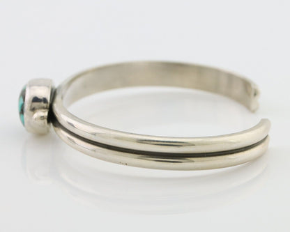 Navajo Cuff Bracelet 925 Silver Natural Blue Turquoise Native American C.80's