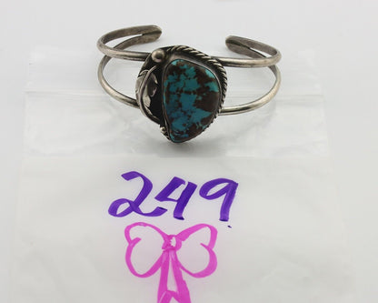 Navajo Bracelet 925 Silver Gober-Burnham Turquoise Native American Artist C.80's