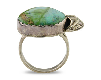 Navajo Ring 925 Sterling Royston Turquoise Native American Artist C.80's