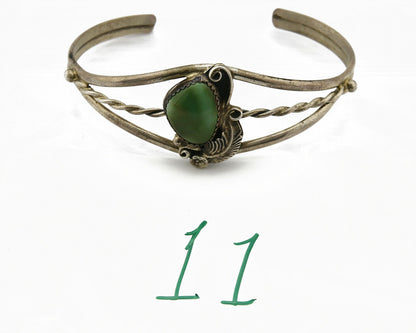 Navajo Natural Mined Royston Turquoise .925 Silver Handmade Cuff