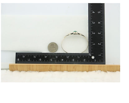 Navajo Cuff Bracelet Sterling Silver Natural Malachite Vintage Signed SN