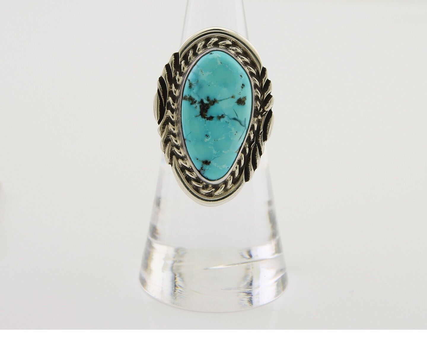 Navajo Handmade Ring 925 Silver Turquoise Signed Billy Eagle C.80's