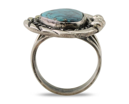 Navajo Handmade Ring 925 Silver Turquoise Native American Artist C.80's