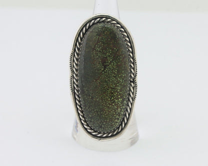 Navajo Ring 925 Silver Natural Turquoise Artist Signed G C.80's